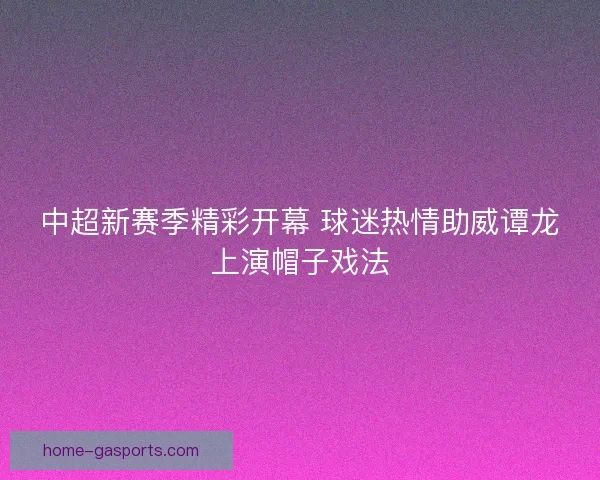 中超新赛季精彩开幕 球迷热情助威谭龙上演帽子戏法